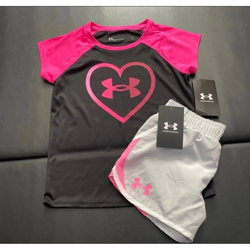 NWT Under Armour Gradient Athletic Set Girls Size 6